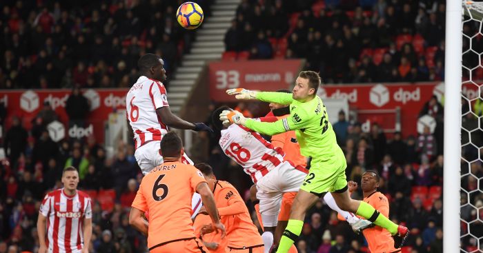 Hughes angry that Liverpool’s Mignolet not sent off