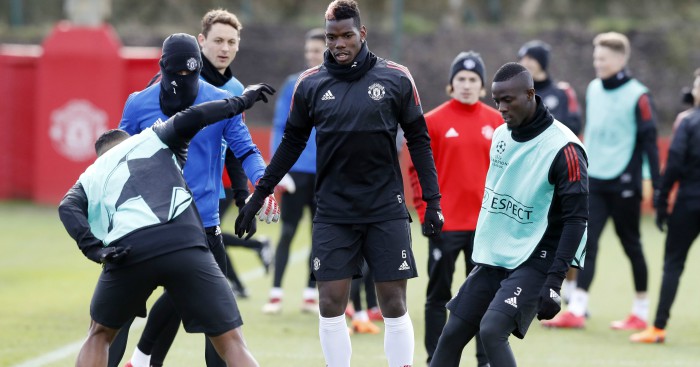 Pogba, Rashford and Herrera train before Man Utd face Sevilla
