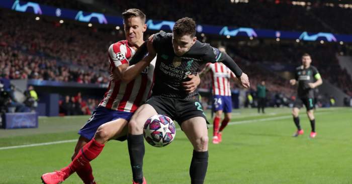 Robertson aims slight dig at Simeone, Atletico after Liverpool lost