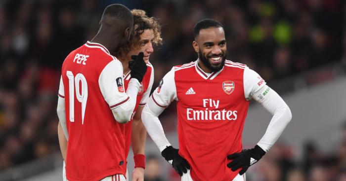 Nicolas Pepe Alexandre Lacazette David Luiz Arsenal
