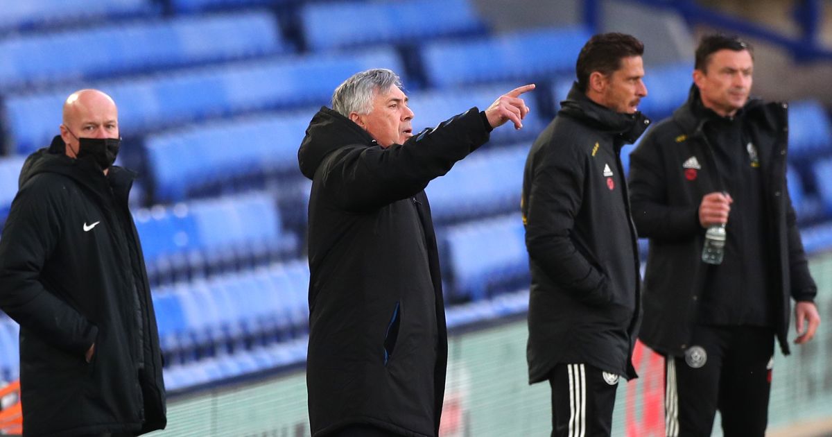Carlo Ancelotti Everton Sheffield United