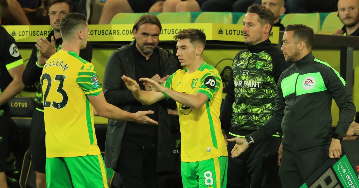 Billy Gilmour with Daniel Farke