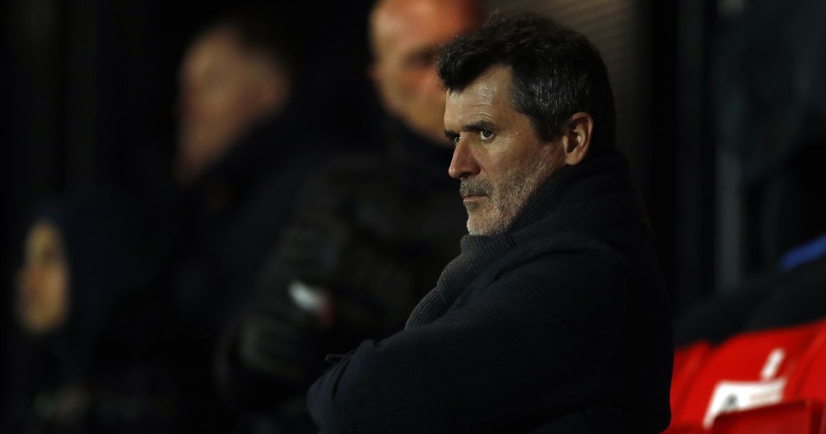 Ex-Manchester United star Roy Keane looks angry
