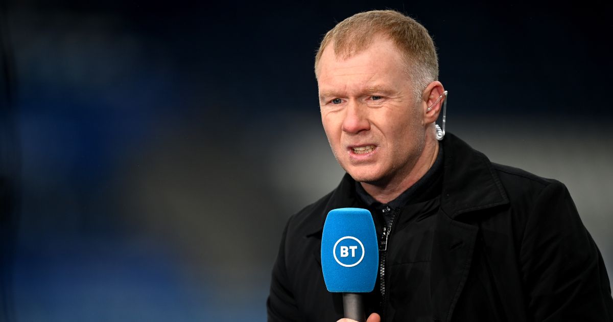 Man Utd legend Paul Scholes during his role as a pundit