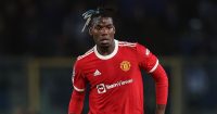 Man Utd midfielder Paul Pogba plays the ball