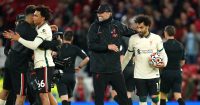 Liverpool boss Jurgen Klopp embraces Mo Salah