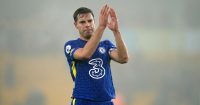 Cesar Azpilicueta applauds the fans
