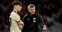 Man Utd boss Ole Gunnar Solskjaer speaks to James Garner