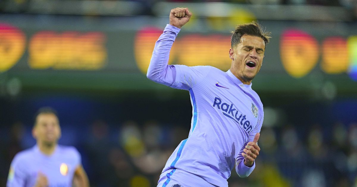 Spurs-linked Philippe Coutinho celebrates