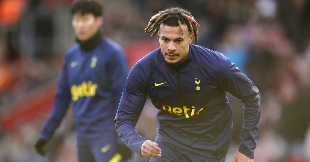 Reported Newcastle target Dele Alli during a warm-up