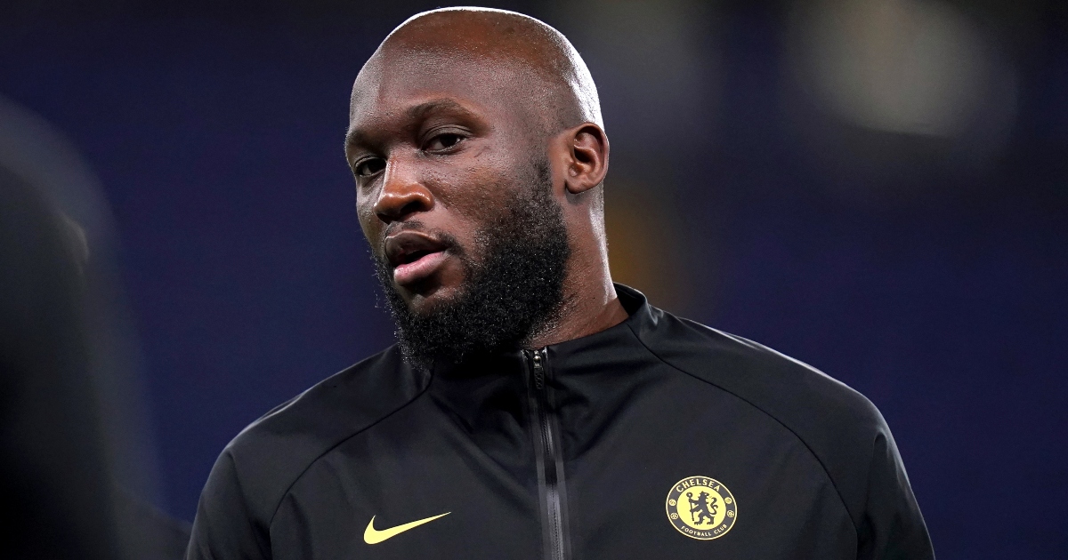 Chelsea striker Romelu Lukaku during a warm-up