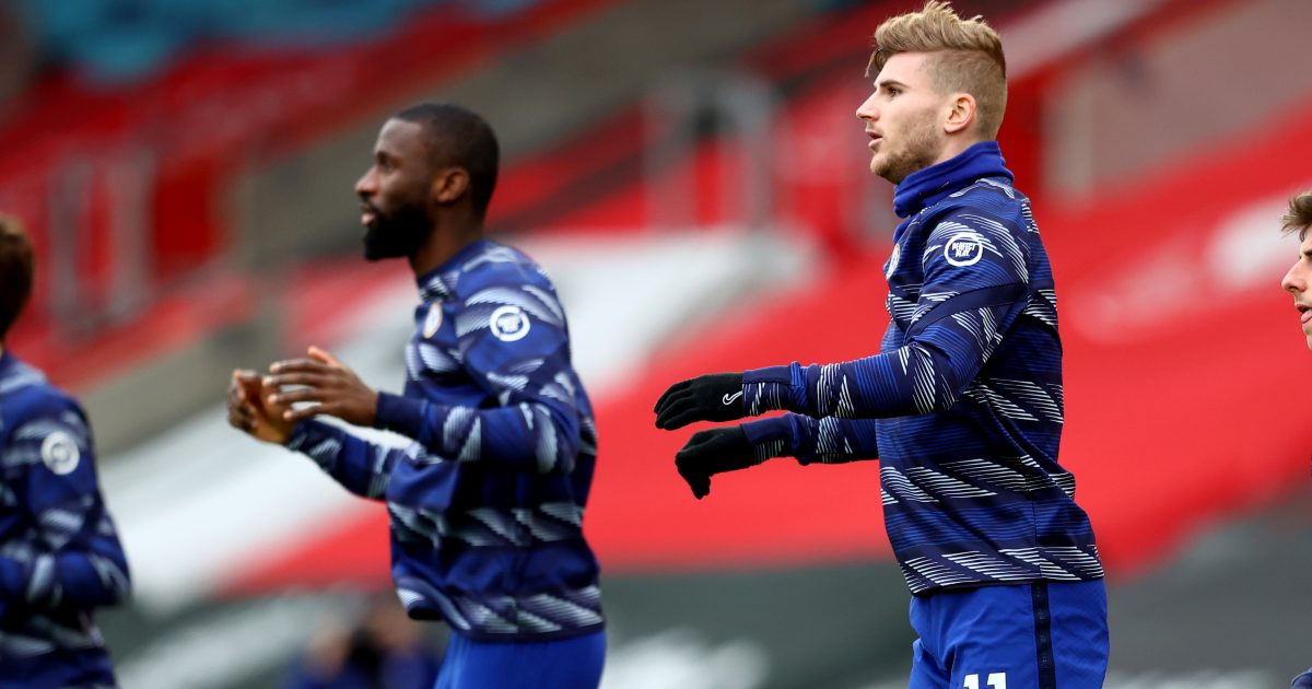 Timo Werner on Antonio Rudiger