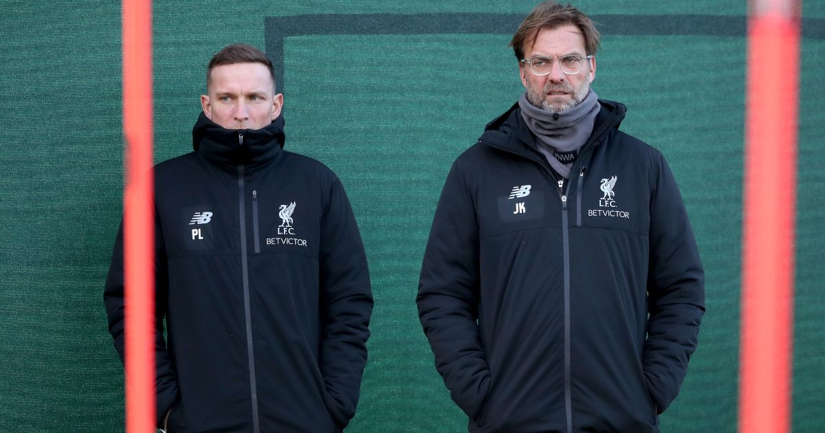 Liverpool duo Pep Lijnders and Jurgen Klopp