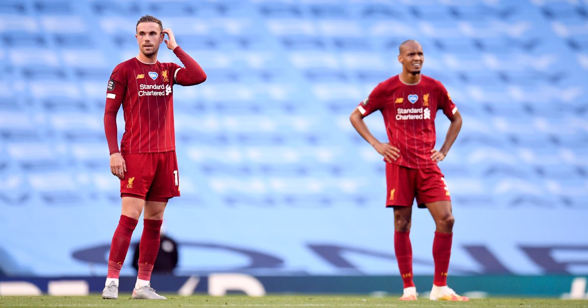 Liverpool midfielders Jordan Henderson and Fabinho