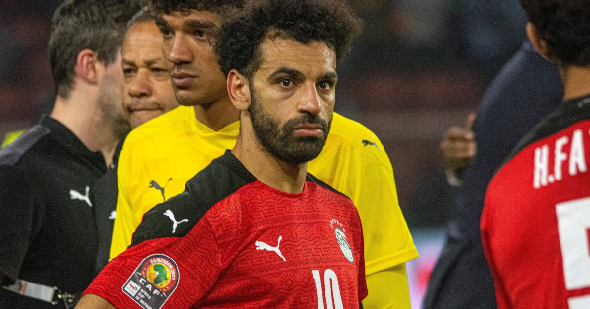 Liverpool forward Mo Salah looks gutted