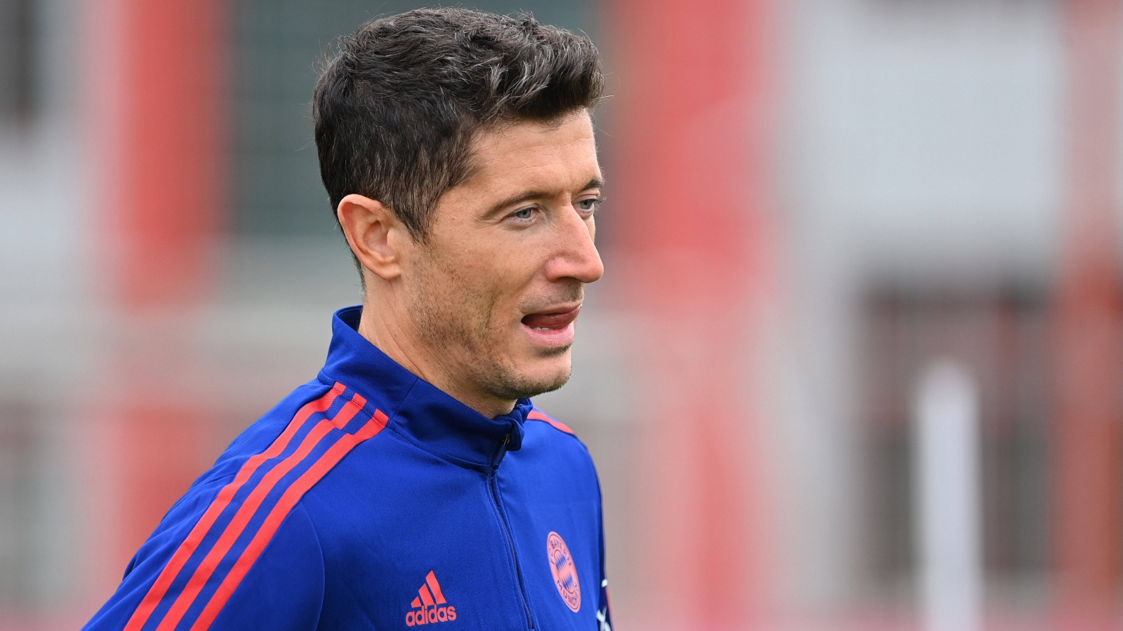 Robert Lewandowski during a training session