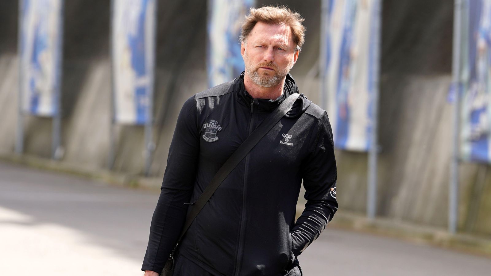 Southampton boss Ralph Hasenhuttl arrives at the Amex Stadium