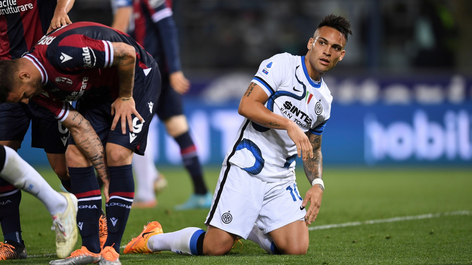 Reported Arsenal target Lautaro Martinez during a match