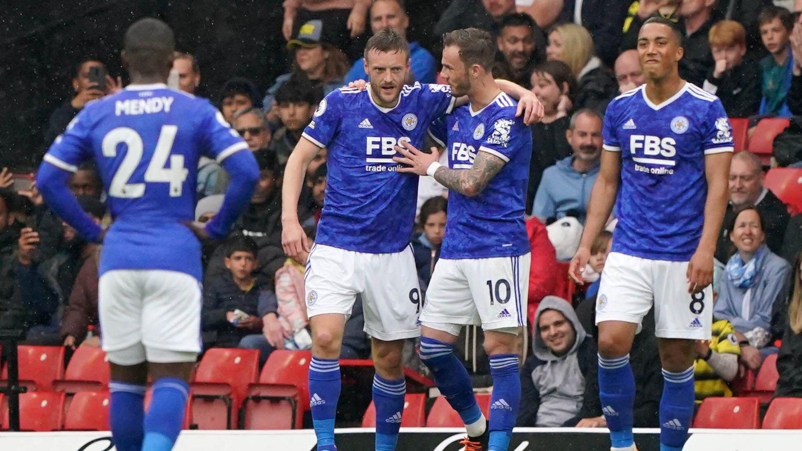 Watford vs Leicester - Jamie Vardy celebrates his goal