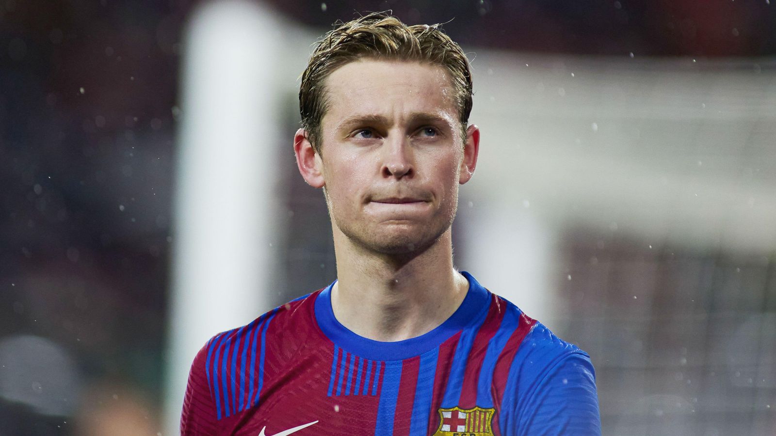 Man Utd target Frenkie de Jong looks unhappy