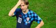 Luka Modric reacts after Croatia are beaten by Argentina in the World Cup semi-final.