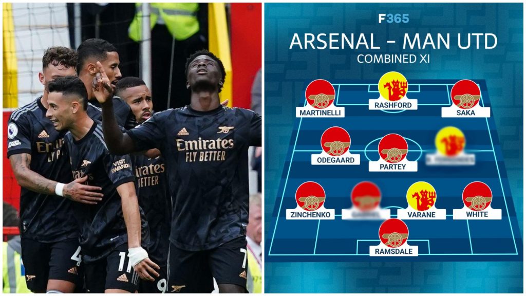 Arsenal 83 Man Utd in combined XI Zinchenko over Shaw and Bruno over