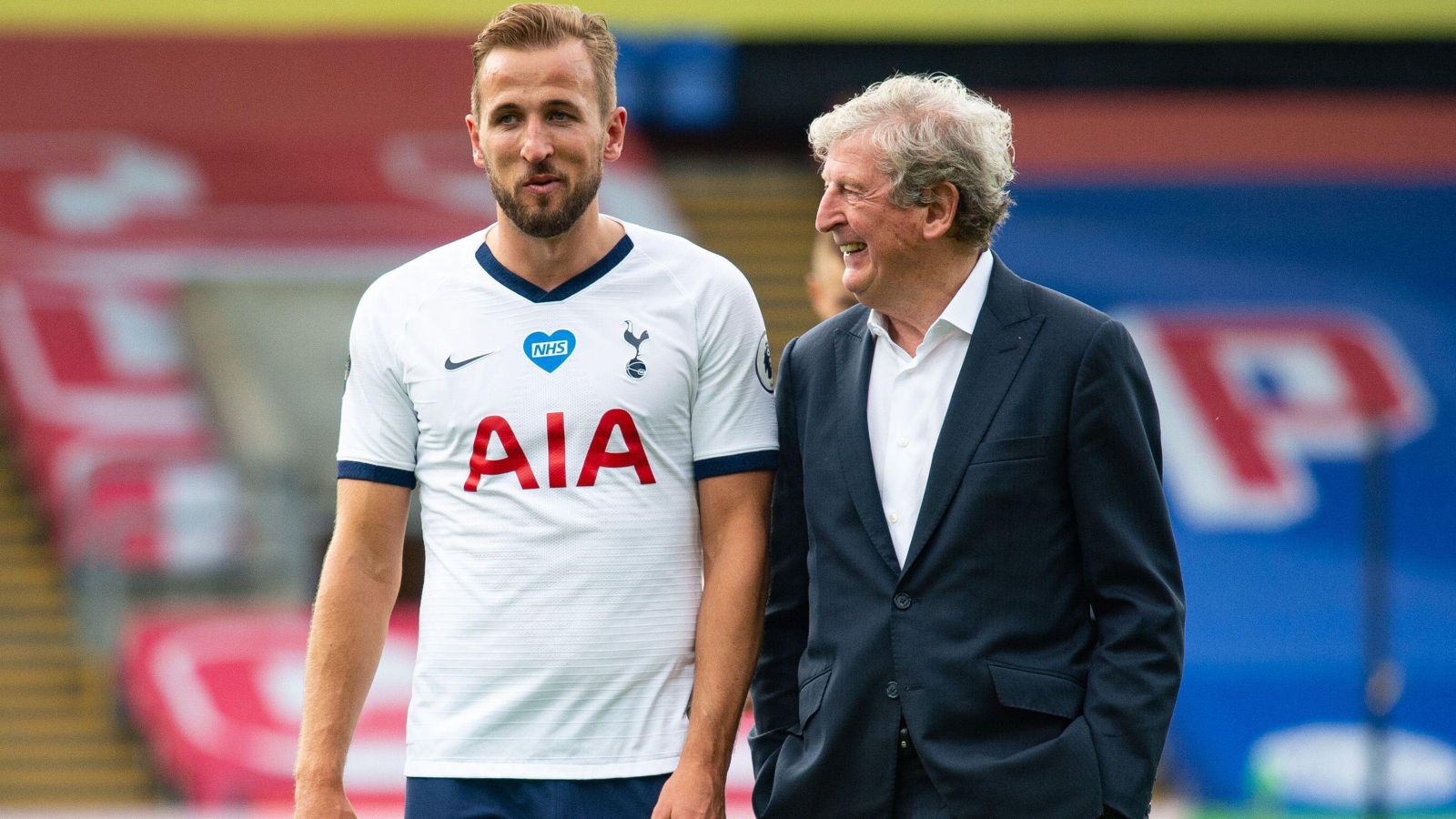 Roy Hodgson and Harry Kane after a Premier League match.