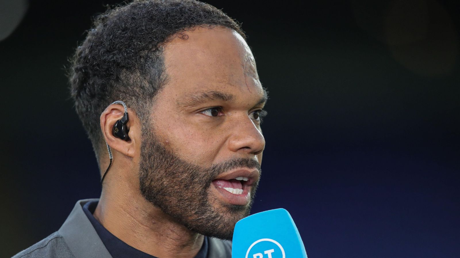 Former Wolves defender Joleon Lescott on punditry duty for BT Sports.