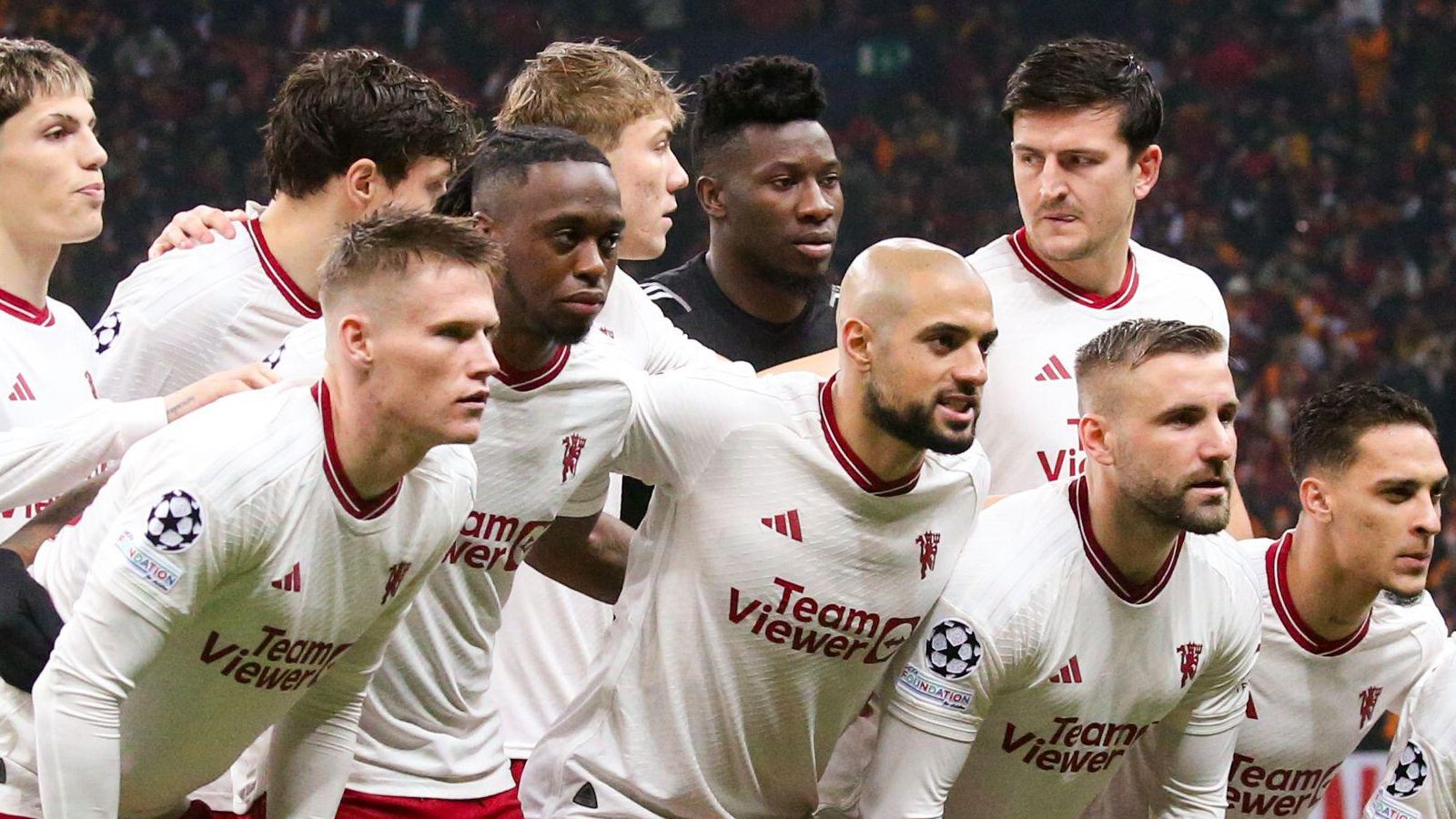 Manchester United players including Andre Onana