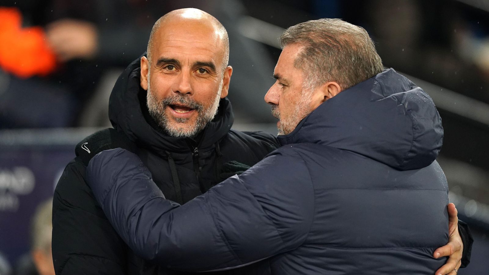 Pep Guardiola and Ange Postecoglou