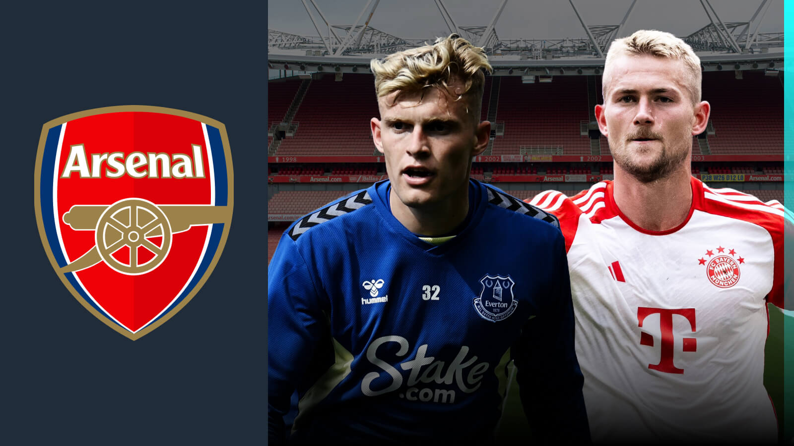 Arsenal transfer targets Jarrad Branthwaite and Matthijs de Ligt