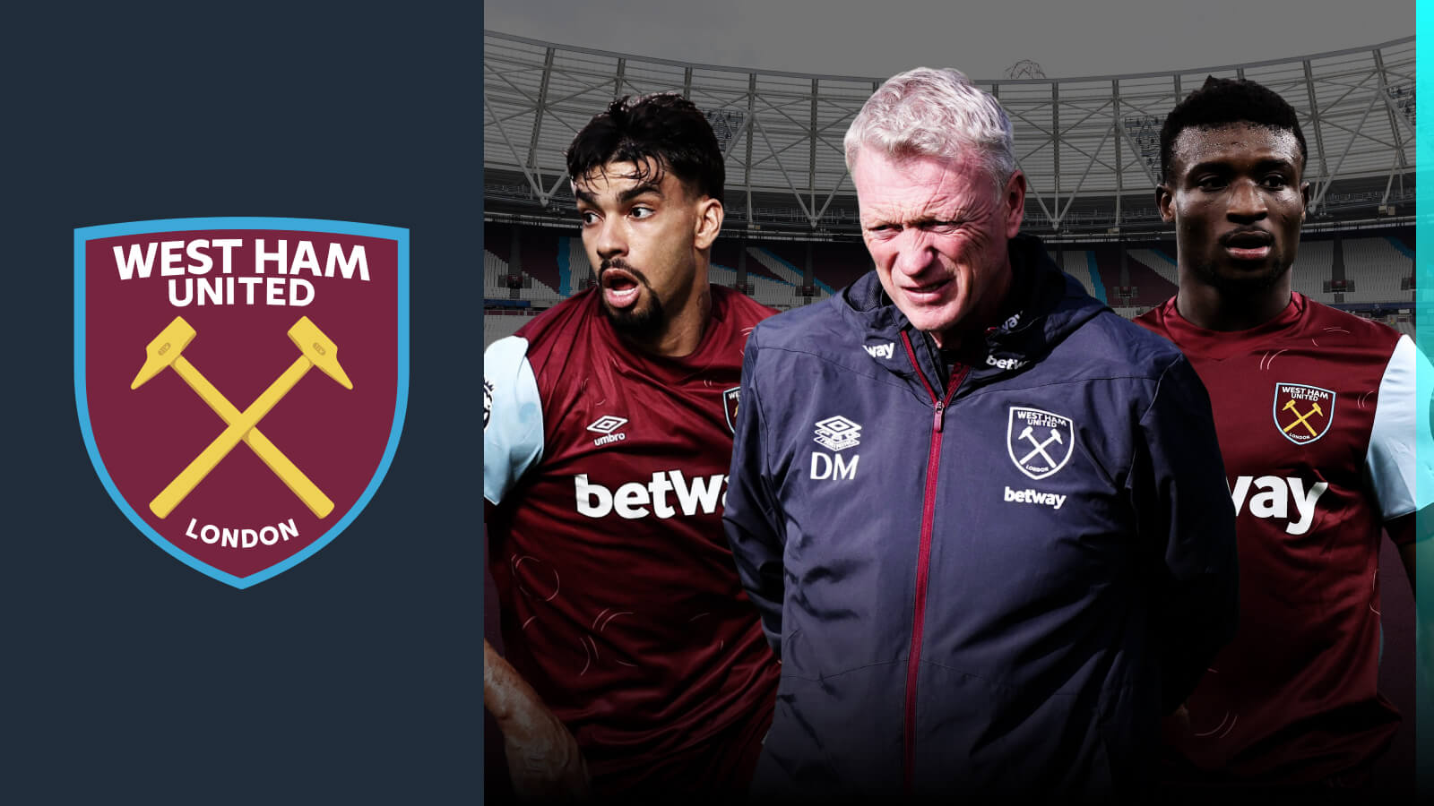 David Moyes, Mohammed Kudus and Paqueta at West Ham