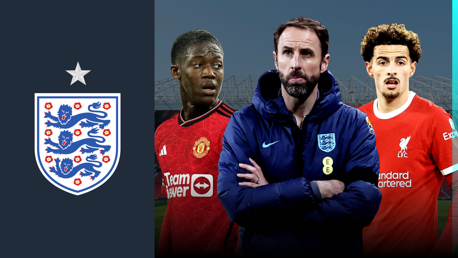 Kobbie Mainoo, Curtis Jones and Gareth Southgate