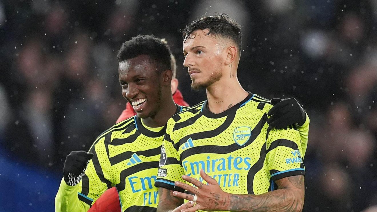 Arsenal duo Ben White and Eddie Nketiah