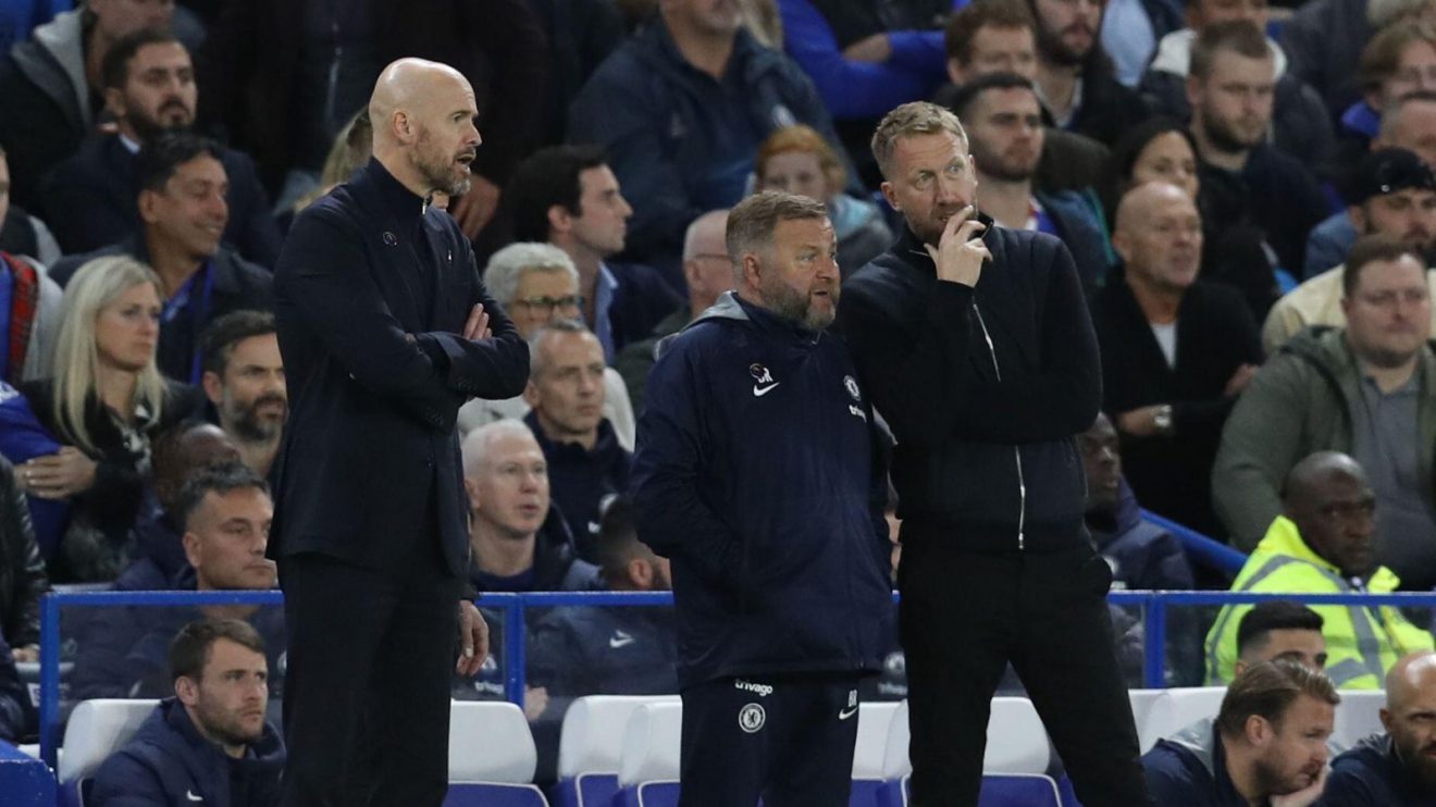 Man Utd boss Erik ten Hag and Graham Potter