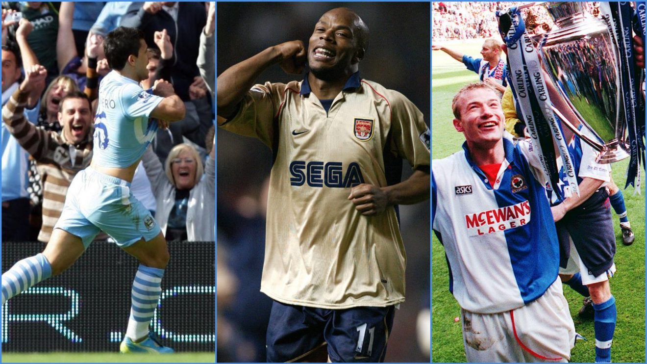Premier League title race moments include Sergio Aguero's last-minute goal, Sylvian Wiltord's goal at Old Trafford and 1995 final day