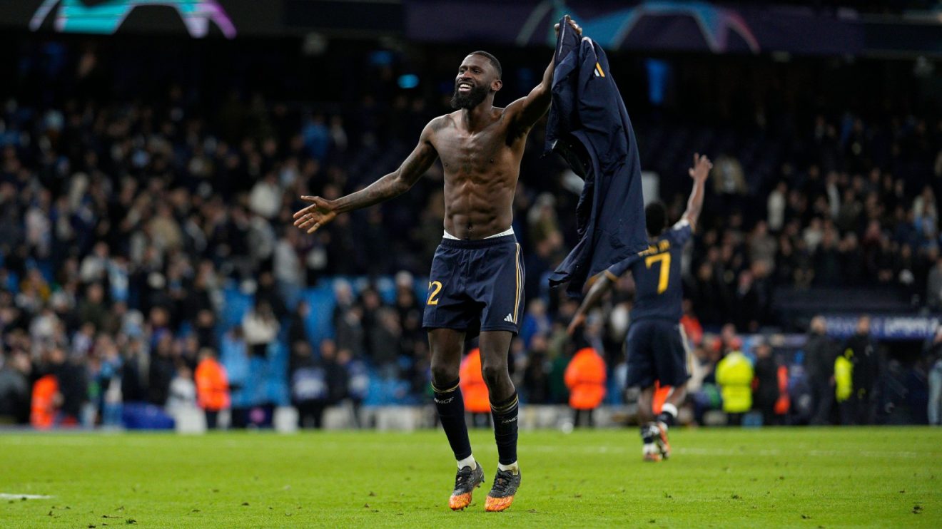 Antonio Rudiger celebrates Real Madrid win