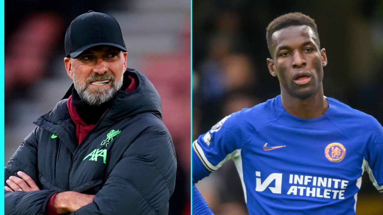 Liverpool boss Jurgen Klopp and Nicolas Jackson
