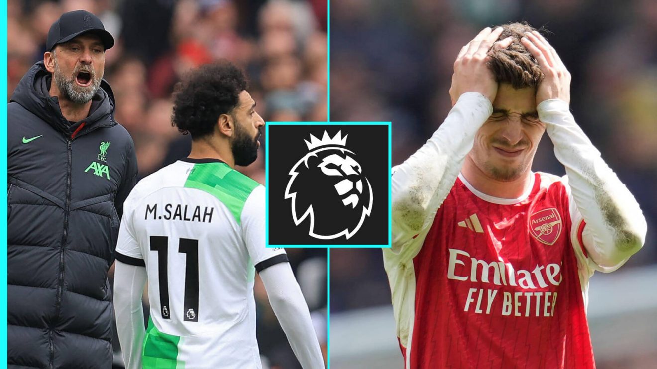 Jurgen Klopp and Mo Salah argue while Arsenal despair.