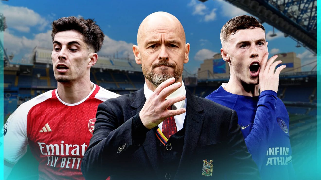 Erik ten Hag, Kai Havertz and Cole Palmer