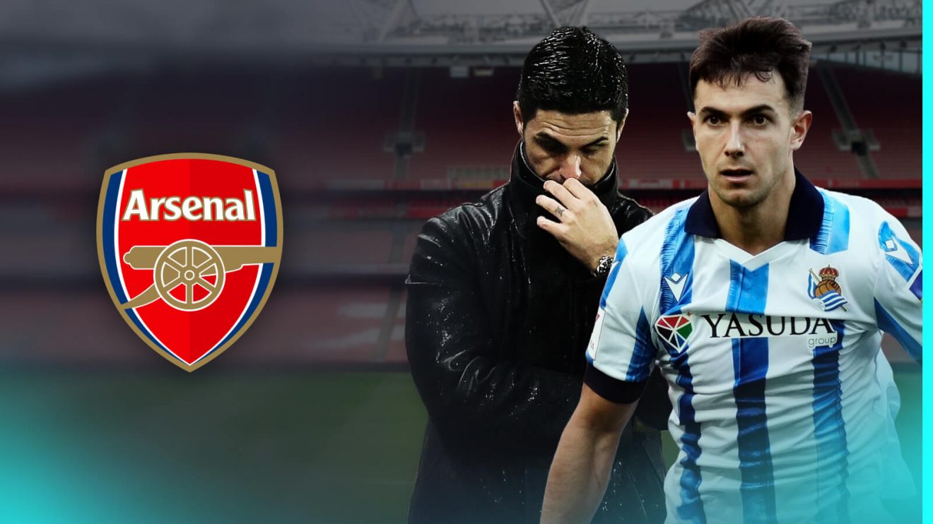 Arsenal transfer target Martin Zubimendi and Mikel Arteta