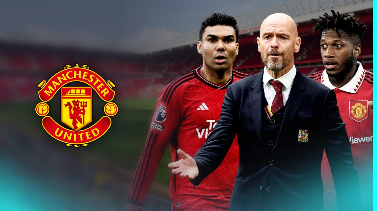 Erik ten Hag, Casemiro and Fred at Man Utd
