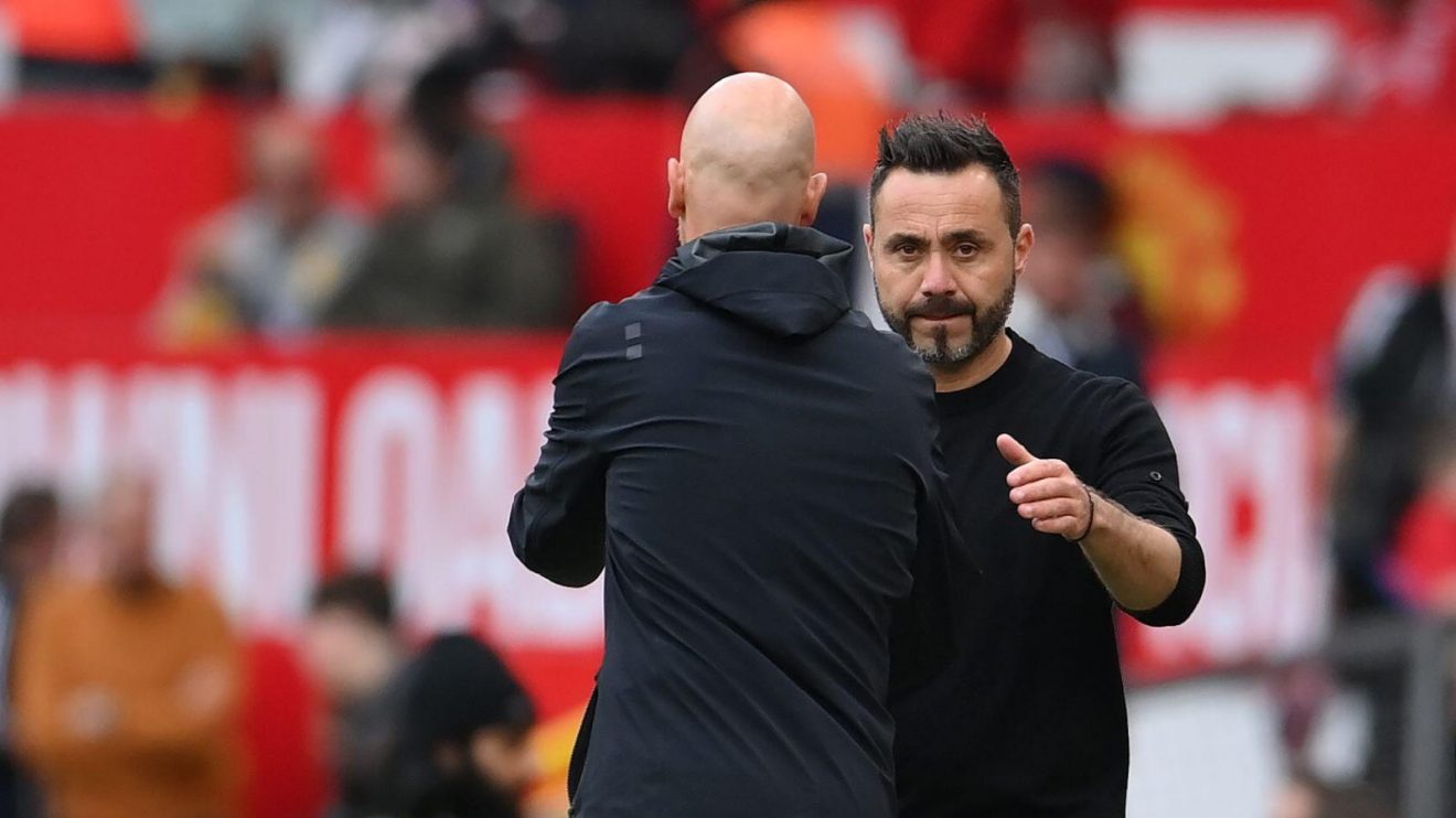 Man Utd boss Erik ten Hag and Roberto De Zerbi