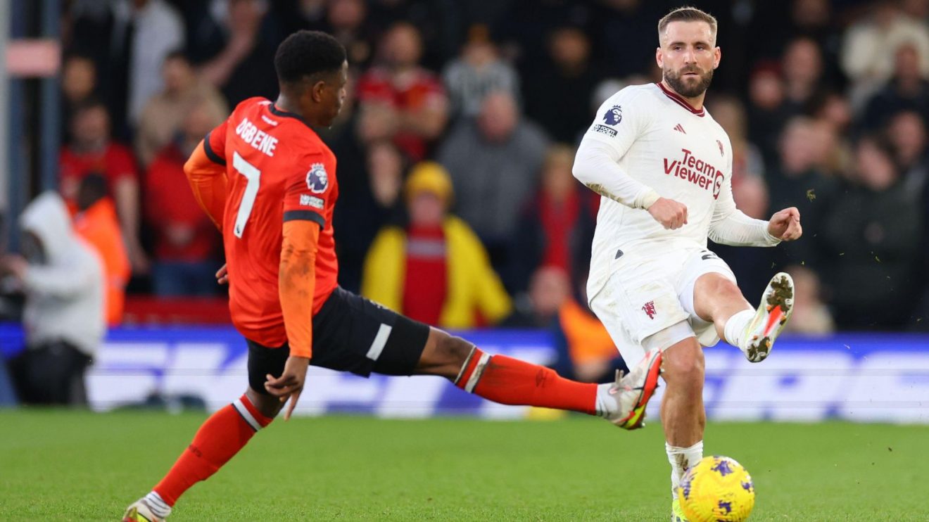 Luke Shaw in action for Man Utd