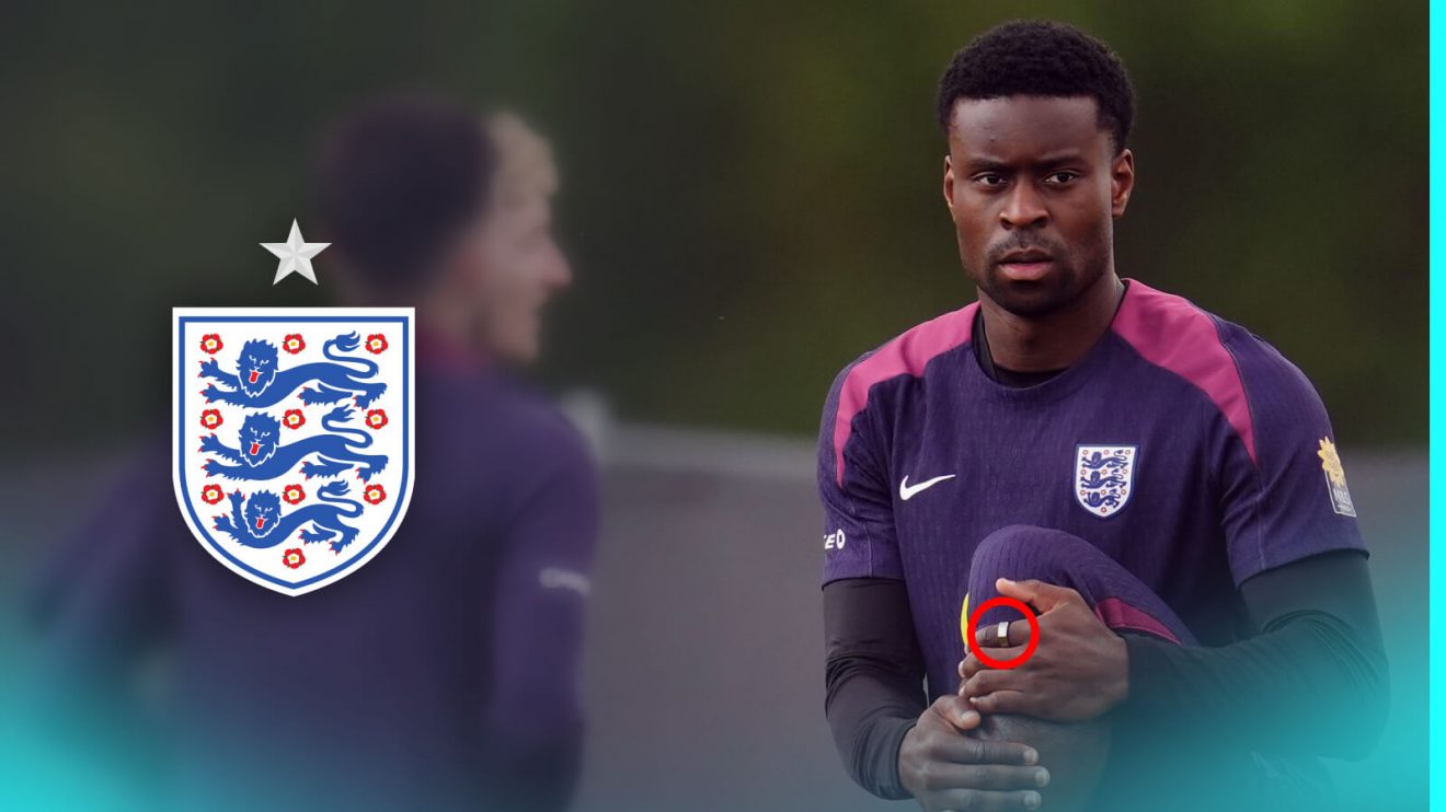 Marc Guehi wearing his secret weapon smart ring.