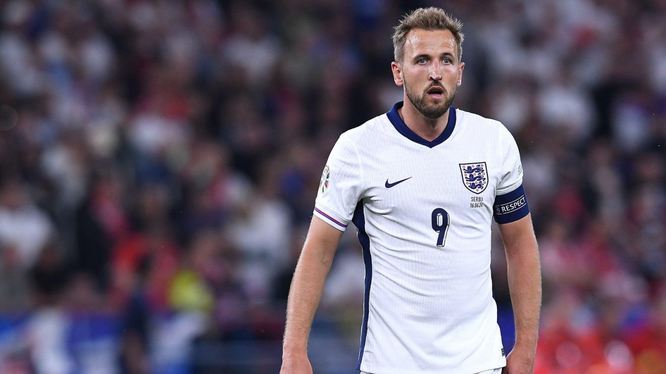 England striker Harry Kane v Serbia