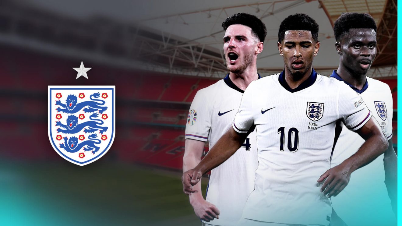 Declan Rice, Jude Bellingham and Bukayo Saka for England