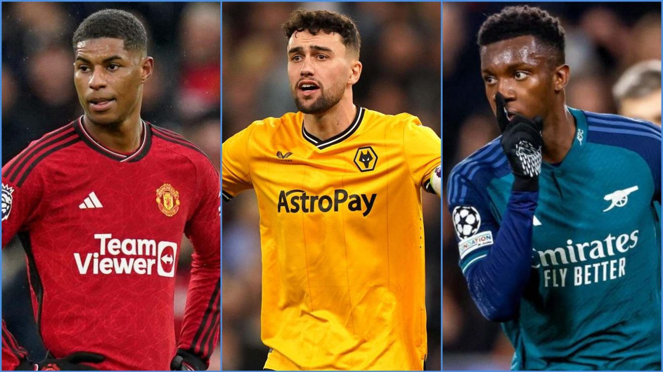Homegrown Premier League players Marcus Rashford, Max Kilman and Eddie Nketiah