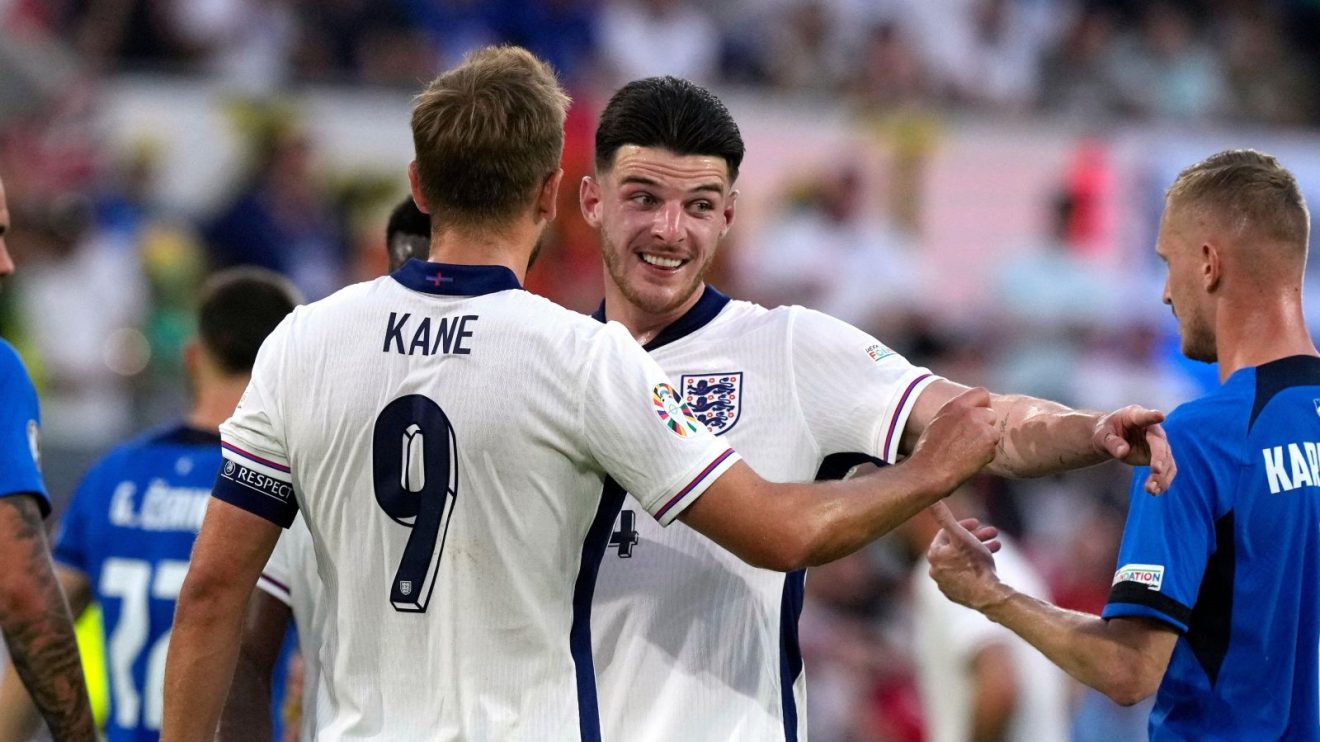 England duo Harry Kane and Declan Rice