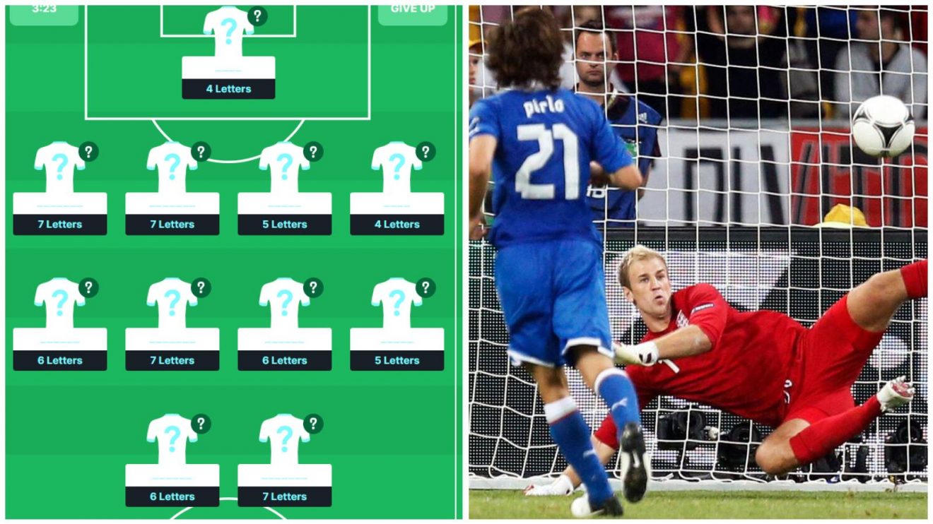 Andrea Pirlo scores a Panenka against England's Joe Hart in 2012.